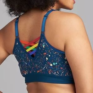 14/16 splatter paint bralette 1x lane Bryant pride